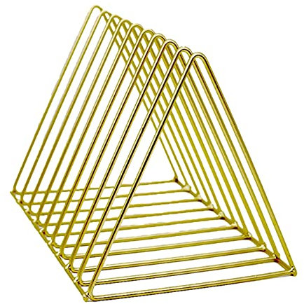 Zeitungsständer Metall, Magazinständer, Metall-Buchstützen, Unterstützt Zeitschriftenhalter, Schallplattenständer Modern, Dreieck Präsentationsständer Für 60 Schallplatten, Zeitungshalter Für Büro,