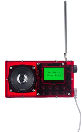 ALANO ALK101 Kits Radio FM/Dab Do It Yourself (DIY) con scocca in Acrilico, Insieme DIY Dab+/FM con modalità allarme e display LCD, facile da usare per principianti (rosso)