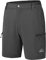 donhobo Damen Leichte Schnelltrocknend Hose Kurz Wanderhose Atmungsaktiv Trekkinghose Multi Taschen Sommer Outdoor Bermuda Shorts (Dunkelgrau, L)