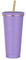 HUIEYE 750ML Gobelet Isotherme Avec Paille et Couvercle, Tasse à café en Acier Inoxydable,Réutilisable Tasses Isothermes Pailles et Brosse Nettoyage,Tasse à Café pour Boissons Chaudes Glacées(Violet)