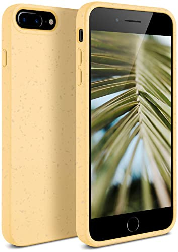 ONEFLOW Sama Sama Case kompatibel mit iPhone 7 Plus/iPhone 8 Plus – Nachhaltige Handyhülle aus Pflanzenfasern, Hülle biologisch abbaubar ohne Plastik, vegan und umweltfreundlich – Gelb
