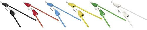 VOLTCRAFT MSB-300 Messleitungs-Set Lamellenstecker 4 mm Silikon 25.00 cm 12 St.