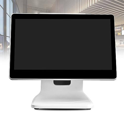 Monitor POS-touch-screen Da 15 Pollici, Sistema POS For Piccole Imprese, Monitor Multi-touch, CPU N2930, 4 GB Di RAM, SSD Da 64 GB, Windows 10, Ingresso VGA/USB For Ufficio, POS, Ristorante ( Color :