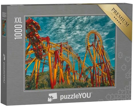 Puzzle 1000 Teile XXL „Achterbahn: Beto Carrero World in Santa Catarina, Brasilien“ – aus der Puzzle-Kollektion Architektur