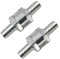Bestgle Lot de 2 clapets anti-retour unidirectionnels de 10 mm en aluminium pour carburateur de voiture à basse pression essence, diesel, huile, eau, chrome