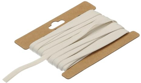 QUARKZMAN 1/4 Doppelt Gefaltetes Schrägband Baumwolle Kontinuierliches Bias Klebeband für Nähen Säumen Quilten Saum Binden Handwerk (Hell Weiß 6 Yards)
