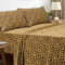 Sleepdown Bettwäsche-Set aus Baumwolle, Leopardenmuster, Braun