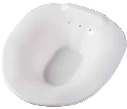 minkissy Pflegebecken Schwangeres Waschbecken Sitzbad easy putz Badewanne WC-Sitzbad Patiententoilette Sitzbad kein Hocken Bidet Toilettenschüssel ältere pp Weiß