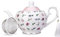 London Boutique teapot with Infuser - Tea Pot infusers for Loose Tea -700ml Capacity Perfect 2 Cup teapot -Easy Grab Handle Teapots (Roses Pink)