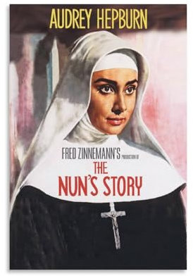 XINTOUYAN Klassisches Filmposter, The Nun's Story, Wandkunst, Poster, Drucke, Heimdekoration, Bild, Leinwand, Gemälde, Poster, 20 x 30 cm