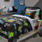 Bedlam - Black Gaming Duvet Cover - Double Size (200 x 200cm) - Reversible (2 Designs) - Glow in the Dark