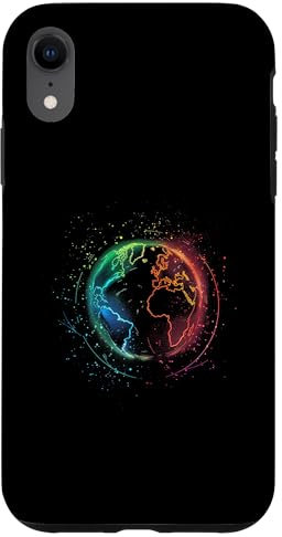 Hülle für iPhone XR Erde Neon leuchtend