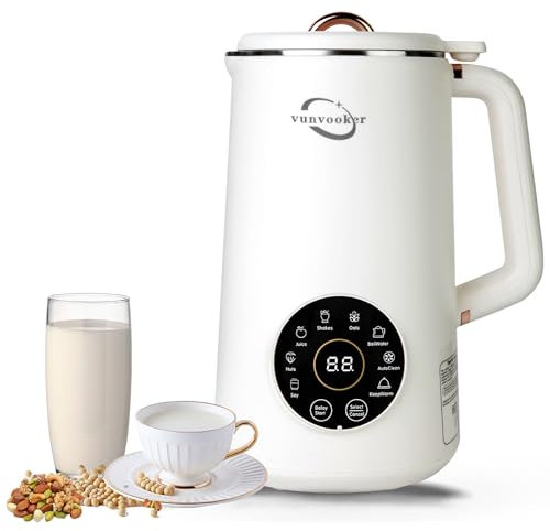 Macchina automatica del latte di noci,Produttore di latte di soia,1000ML mandorle fatte in casa, avena, soia, latte vegetale e bevande senza latticini, scaldabagno di mandorle con inizio ritardo