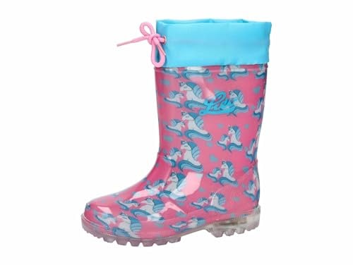 Lico Unisex Kinder Powerlight W Blinky Gummistiefel, Rosa Türkis, 29 EU