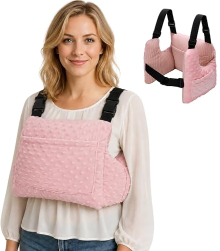 RoamReady Mastektomie-Kissen, Post-Mastektomie-Must-Haves, Hysterektomie-Kissen, Lumpektomie-Wiederherstellungszubehör, Brust-OP-Kissen, Geschenke für Frauen, Hilfe zur Genesung und Erholung, Rosa