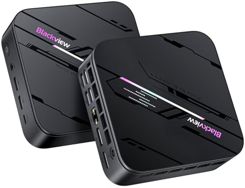 Blackview MP100 Pro Mini PC Processore i3-1215U (Beats 4300U/1011U), 16GB DDR4 512GB SSD Mini Desktop Computer, Garanzia 3 Anni, 8K Triplo Display DP 1.4+HDMI 2.0+Type-C/6 x USB 3.2 /WiFi 6/BT5.2