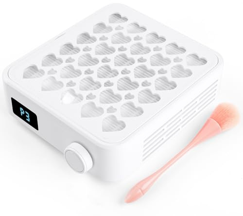 Nail Dust Collector Portable for Home & Salon - 4200RPM Vacuum Dust Extractor an Dust Extractor with Reusable Filter, for Acrylic Drilling Dust Beginner Friendly Small Manicure Tool