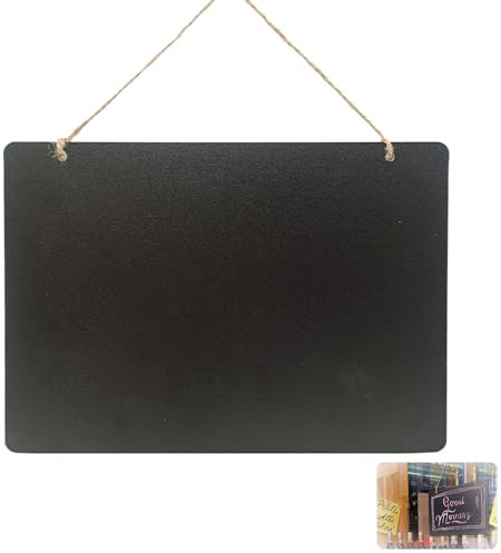 Erasable Blackboard Sign - Wedding Chalkboard Signs Hanging Sign Double Sided Erasable Message Board with Hanging String