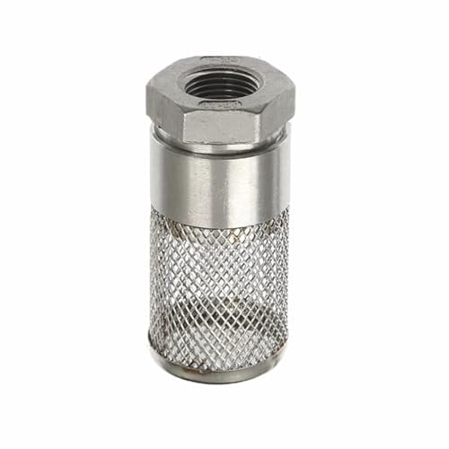 TopHomer Edelstahl 304 Ansaugfilter, 3/8 Zoll Innengewinde Saugfilter und Siebfilter, Wasserfilter (Ø 30mm) für Schlauchanschluss, geeignet für Gartenpumpe, Bewässerung und Filtersysteme