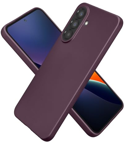 kwmobile Handyhülle für Samsung Galaxy A37 5G Hülle - Silikon Case metallisch schimmernd - Schutzhülle Cover - Metallic Brombeere
