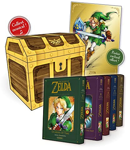 Zelda Manga Coffret: Coffret musical en 5 volumes : Ocarina of Time ; Oracle of Seaons/Oracle of Ages ; Majora's Mask/A Link to the Past ; The Minish ... Four Swords Adventures. Avec 1 poster offert