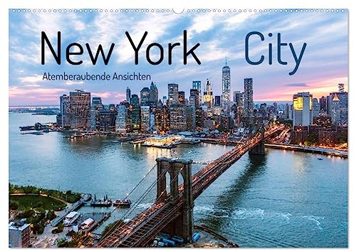 New York City - Atemberaubende Ansichten (Wandkalender 2026 DIN A2 quer), CALVENDO Monatskalender: Einzigartige Fotos der Wahrzeichen von New York City (CALVENDO Orte)