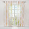 HongYa 1er-Pack Voile Gardine Transparenter Vorhang mit Ösen Wellen Druck H/B 145/140 cm Creme Terra