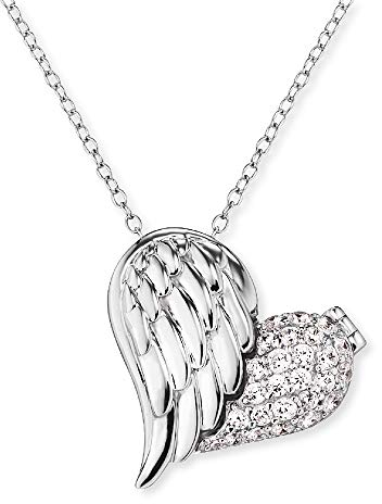 Engelsrufer with Love Kette mit Anhänger ERN-WITHLOVE-02-ZI, rhodiniertes 925 Sterlingsilber, Zirkonia, Karabinerverschluss, Länge 44 cm