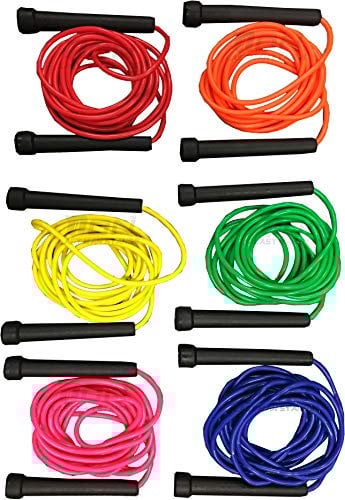 DON Skipping Rope Jumping Fitness Boxercise Plastic Handle Nylon Rope Gym Exercise 3m/10ft Pack of 6