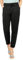 Sublevel Damen Stoff-Hose mit Bindegürtel aus Viskose Black L