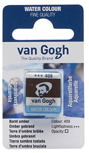 Van Gogh-Aquarellfarbe, halbes Näpfchen, Umbra gebrannt 409