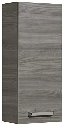 Pelipal Badezimmer Hängeschrank Quickset 912 in Sangallo Grau quer, 30 cm breit | Bad Wandschrank mit 1 Tür und 2 Einlegeböden