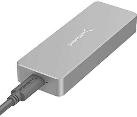 SABRENT M.2 NVMe Enclosure, SSD M2 PCIe USB C 3.2 Adapter, with a Cooling Pad, Fast Data Transfer, Aluminum Tool-free, for M Key Only, Supports UASP (EC-TFNE)