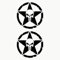 Autodomy Schädel Stern Skull Off Road Sport Trail 4x4 Adventure Aufkleber 2 Stück | Skull Aufkleber Klein für Auto oder Motorrad (Schwarz, 15 cm)