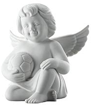 Rosenthal Engel Gross Weiss matt Engel mit Fussball