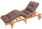 PillowPrim Liegenauflage, Auflage Gartenliege (Braun) 201 x 55 cm, 8 cm dick, Auflagen für Deckchair, Bequeme Polsterauflage für Sonnenliege, Liegestuhl