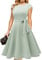 DRESSTELLS Cocktailkleid Damen Elegant Hellgrün 1950er Knielang Rockabilly Hochzeitkleid Vintage Abendkleid Kurz Swing Festlich Midilang Sommer Kleid LightGreen L