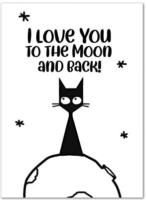 Poster, Fineart, Bild, Wanddeko, Liebe,I love you to the moon and back (310-g-Photopapier, 2. 29,7 cm x 42 cm (A3))