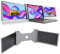 Triple Portable Monitor for Laptop 15 Inch, FHD 1080P IPS Second Screen, HDMI USB C Plug and Play Extender Display, Lightweight Slim Travel Monitor for PC (Space Gray)