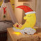 hellum LED Mond aus Holz mit schlafendem Bär, Kinderzimmer, Fensterdeko, Nachttisch, 10 warm-weiße LED, 30,5x23cm, batteriebetrieben (2xAA, nicht inklusive!), für innen 150728