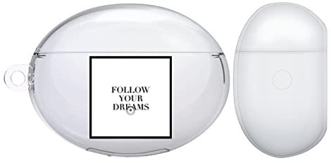 Head Case Designs Offizielle Monika Strigel Folge Deine Traeume Fashion Typo Durchsichtig Harte Kristall Handyhülle Hülle Huelle kompatibel mit Huawei Freebuds 4