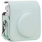 LIRDDY Kameratasche für Fujifilm Instax Mini 12, Sofortbildkamera-Tasche - PU-Leder mit Tasche und Schulterriemen(Mint Green)