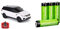 CMJ RC Cars TM Range Rover Sport Remote Control Car 1:24 scale with Working LED Lights, Radio Controlled Supercar & Amazon Basics AA Rechargeable Batteries, Pre-charged - Pack of 4