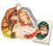 Krebs Glas Lauscha - Weihnachtsdekoration/Christbaumschmuck aus Glas - Motiv: Die Heilige Familie - Größe: 12 cm - Made in Germany