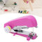 Mini Máquina de Coser Manual, Máquina de Coser Artesanal DIY, Máquina de Coser Portátil de Bolsillo de Peso Ligero Púrpura para Uso Doméstico y de Viaje