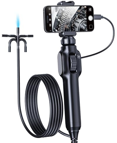 AOPICK Endoskopkamera mit Licth, AOPICK 360°1080P HD Drehbar Inspektionskamera IP67 Wasserdichtes Rohrkamera Kanal Endoskop Kamera mit 8LEDs (1M)