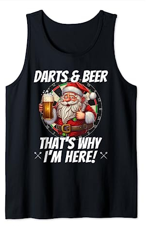 Weihnachts Darts und Bier Xmas Turnier Saison Tank Top