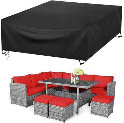 KDXAOBEI Outdoor Garden Furniture Covers 240x180x75cm(LxWxH) Garden Coverswith Windproof Closure Buckle,Outdoor Patio Set Cover for Chair Set,420D Oxford fabric, Waterproof, Windproof, Anti-UV