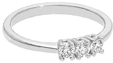 Damiata Gioielli Trilogy Ring Glühwürmchen aus Weißgold mit Diamanten ANT63009-SI, Ringe Frauen, Verlobungsring, Weißgold, Diamant