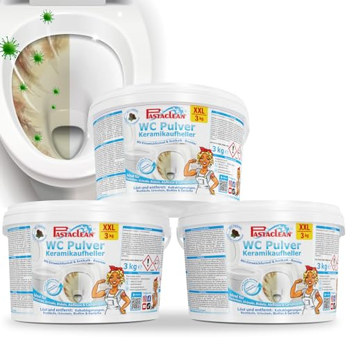 Pastaclean® WC Schaumreiniger XXL Vorratspack 3x 3 kg - Entfernt kraftvoll Kalk & Urinstein - WC Reiniger Extra stark